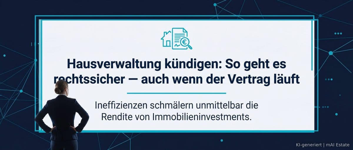 Hausverwaltung kündigen: So geht es rechtssicher — auch wenn der Vertrag läuft – Immobilienmarkt Deutschland | KI-generiert mAI Estate