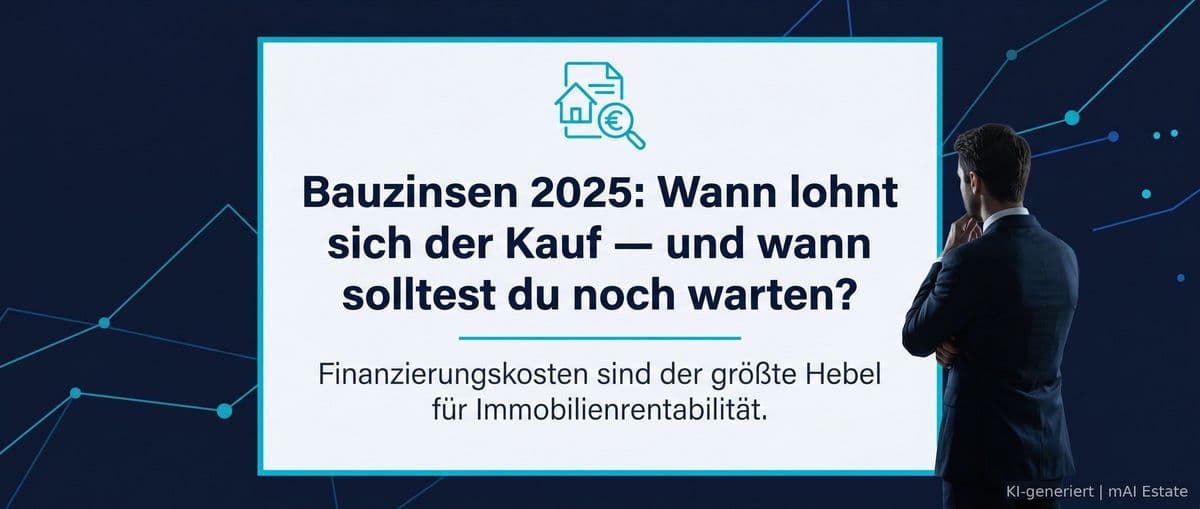Bauzinsen 2025: Wann lohnt sich der Kauf — und wann solltest du noch warten? – Immobilienmarkt Deutschland | KI-generiert mAI Estate