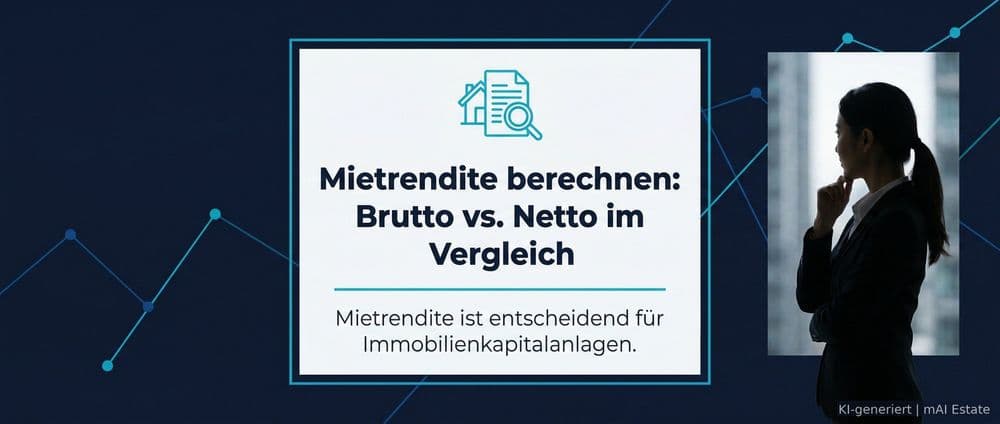 Mietrendite berechnen: Brutto vs. Netto im Vergleich – Immobilienmarkt Deutschland | KI-generiert mAI Estate