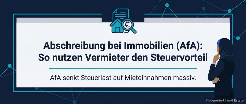 Abschreibung bei Immobilien (AfA): So nutzen Vermieter den Steuervorteil – Immobilienmarkt Deutschland | KI-generiert mAI Estate