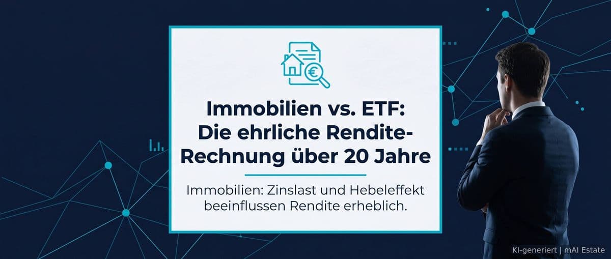 Immobilien vs. ETF: Die ehrliche Rendite-Rechnung über 20 Jahre – Immobilienmarkt Deutschland | KI-generiert mAI Estate