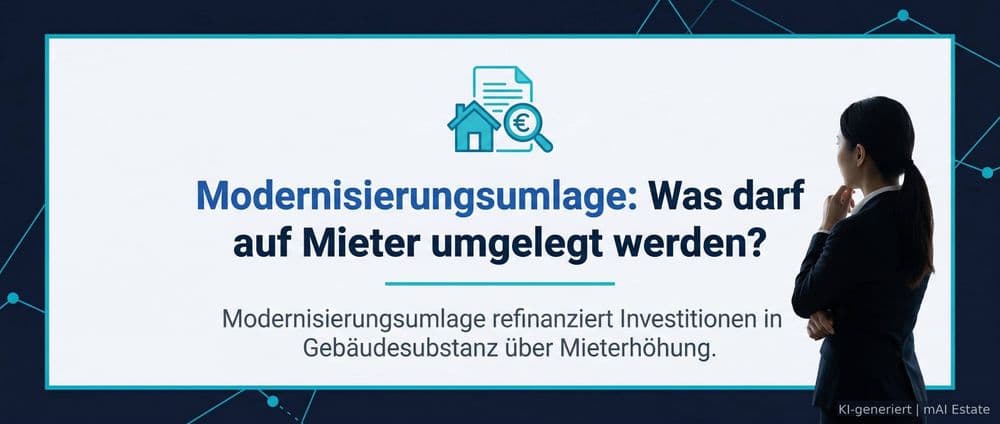 Modernisierungsumlage: Was darf auf Mieter umgelegt werden? – Immobilienmarkt Deutschland | KI-generiert mAI Estate