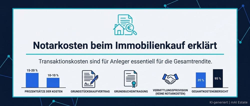 Notarkosten beim Immobilienkauf erklärt – Immobilienmarkt Deutschland | KI-generiert mAI Estate