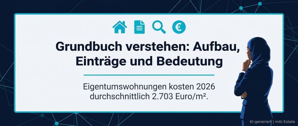 Grundbuch verstehen: Aufbau, Einträge und Bedeutung – Immobilienmarkt Deutschland | KI-generiert mAI Estate