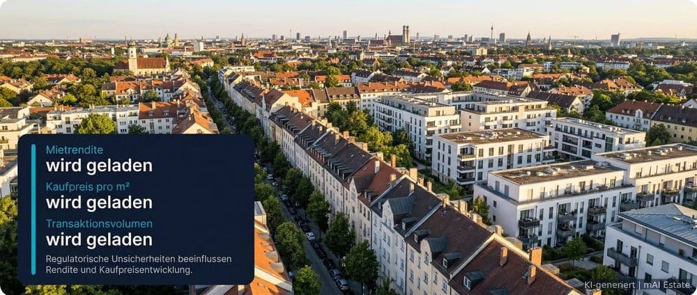Münchner Immobilienmarkt in Gefahr: Wie politische Eingriffe Investitionen und Wohnungsbau bremsen – Immobilienmarkt München | KI-generiert mAI Estate