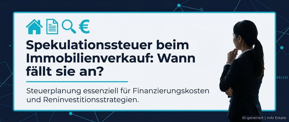 Spekulationssteuer beim Immobilienverkauf: Wann fällt sie an? – Immobilienmarkt Deutschland | KI-generiert mAI Estate