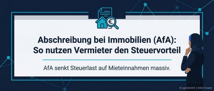Abschreibung bei Immobilien (AfA): So nutzen Vermieter den Steuervorteil – Immobilienmarkt Deutschland | KI-generiert mAI Estate