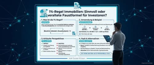 1%-Regel Immobilien: Sinnvoll oder veraltete Faustformel für Investoren? – Immobilienmarkt Deutschland | KI-generiert mAI Estate