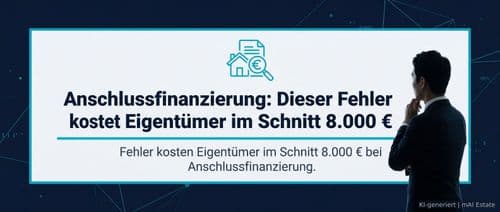 Anschlussfinanzierung: Dieser Fehler kostet Eigentümer im Schnitt 8.000 € – Immobilienmarkt Deutschland | KI-generiert mAI Estate