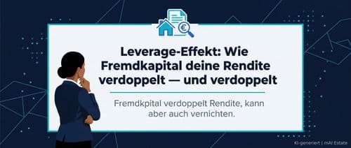Leverage-Effekt: Wie Fremdkapital deine Rendite verdoppelt — und verdoppelt vernichten kann – Immobilienmarkt Deutschland | KI-generiert mAI Estate