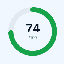 Score-Gauge 74 von 100