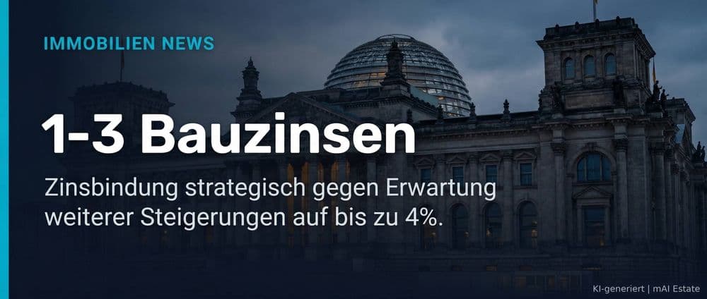 Bauzinsen bei 3,1-3,7 Prozent: Die optimale Zinsbindung für Immobilienfinanzierungen – Immobilienmarkt Deutschland | KI-generiert mAI Estate