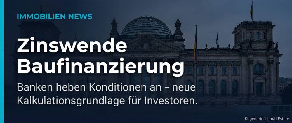 Zinswende bei der Baufinanzierung: Banken heben Konditionen an – Was das für Ihre Investition bedeutet – Immobilienmarkt Deutschland | KI-generiert mAI Estate