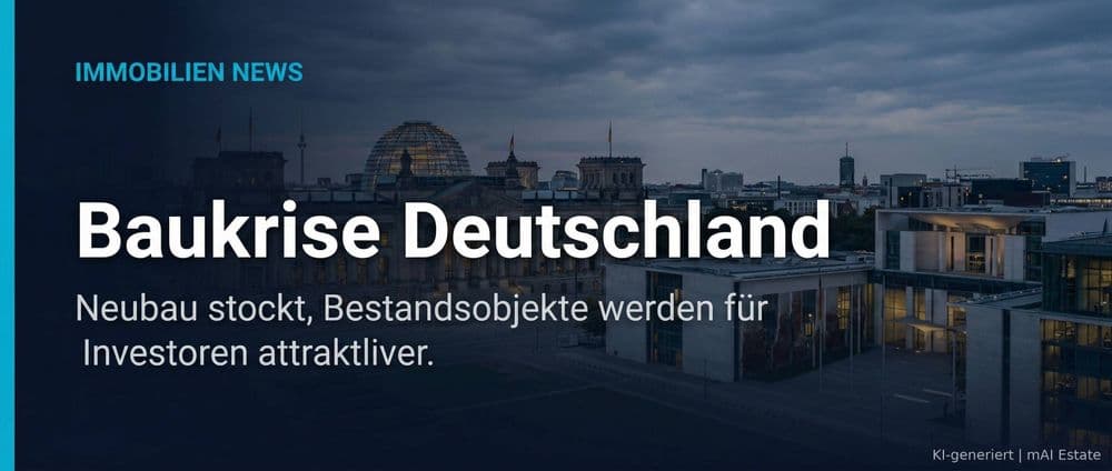 Baukrise in Deutschland: Warum der Neubau droht einzubrechen – Folgen für Investoren – Immobilienmarkt Deutschland | KI-generiert mAI Estate
