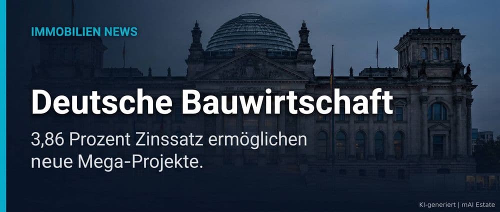 Deutsche Bauwirtschaft: Zinssenkungen befeuern Wohnungsbau – Was bedeutet das für Mega-Projekte? – Immobilienmarkt Deutschland | KI-generiert mAI Estate