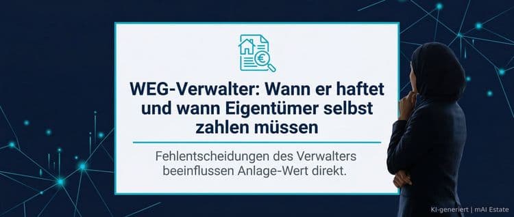 WEG-Verwalter: Wann er haftet und wann Eigentümer selbst zahlen müssen – Immobilienmarkt Deutschland | KI-generiert mAI Estate