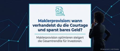 Maklerprovision: wann verhandelst du die Courtage und sparst bares Geld? – Immobilienmarkt Deutschland | KI-generiert mAI Estate