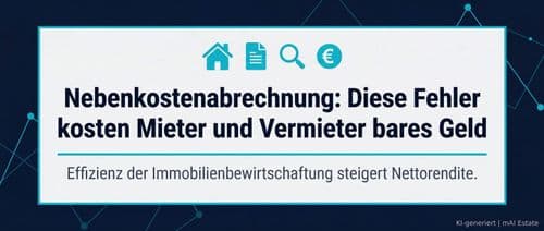 Nebenkostenabrechnung: Diese Fehler kosten Mieter und Vermieter bares Geld – Immobilienmarkt Deutschland | KI-generiert mAI Estate